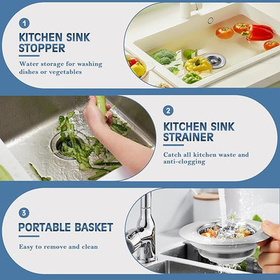 The 3-in-1 Sink Strainer - Never Touch Sink Gunk Again + 50% OFF