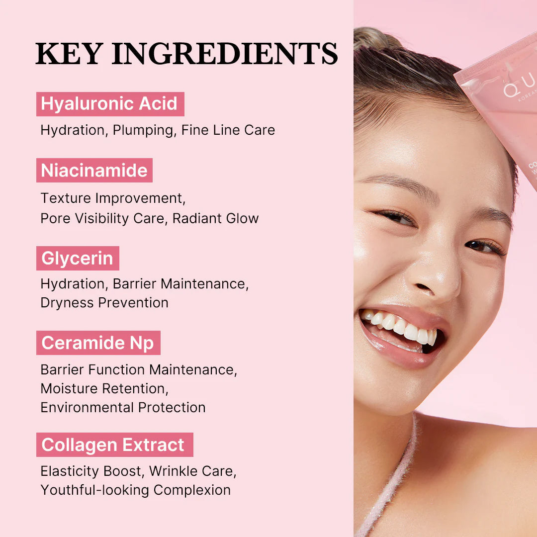 Quia Collagen Wrapping Mask - Wake Up To Glass Skin. + 50% OFF