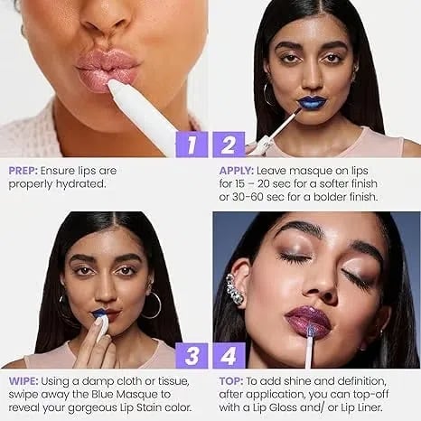 LipVeil Tint 24H Lip Stain Masque - Natural Long-Wear Color Without Touch-Ups - 50% OFF