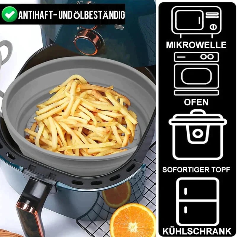 The AirCrisp Silicone Pan - Never Scrub Your Air Fryer Again - 1+1 FREE