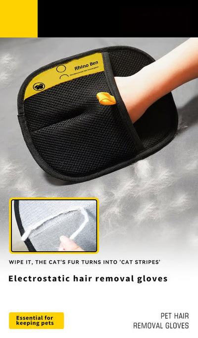 Pet Hair Remover Electrostatic Gloves - Reusable Grooming Gloves for Cats & Dogs - 50% OFF