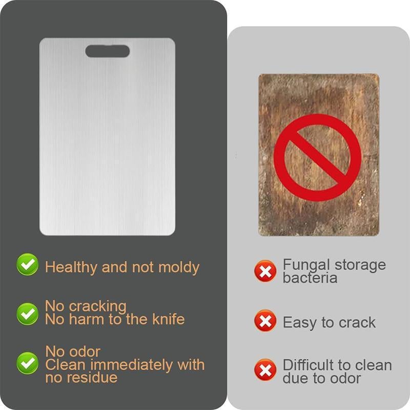 SteelEdge Pro Stainless Steel Double-Sided Chopping Board -  Durable Kitchen Essential - 70% OFF