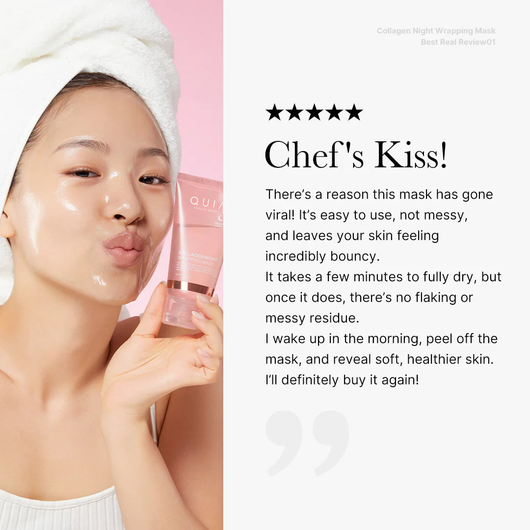 Quia Collagen Wrapping Mask - Wake Up To Glass Skin. + 50% OFF