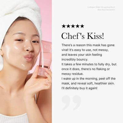 Quia Collagen Wrapping Mask - Wake Up To Glass Skin. + 50% OFF