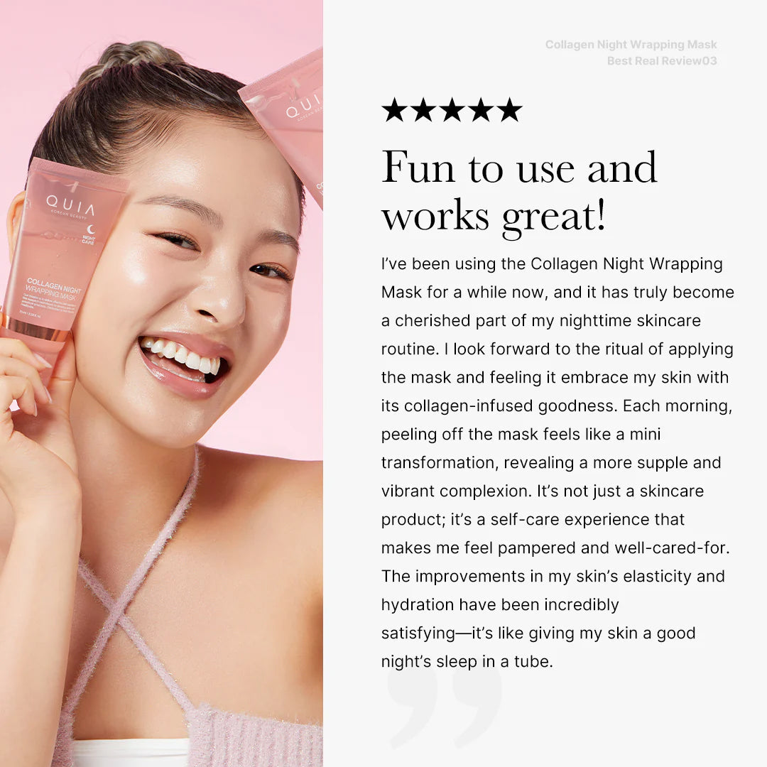 Quia Collagen Wrapping Mask - Wake Up To Glass Skin. + 50% OFF