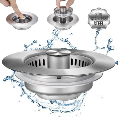 The 3-in-1 Sink Strainer - Never Touch Sink Gunk Again + 50% OFF