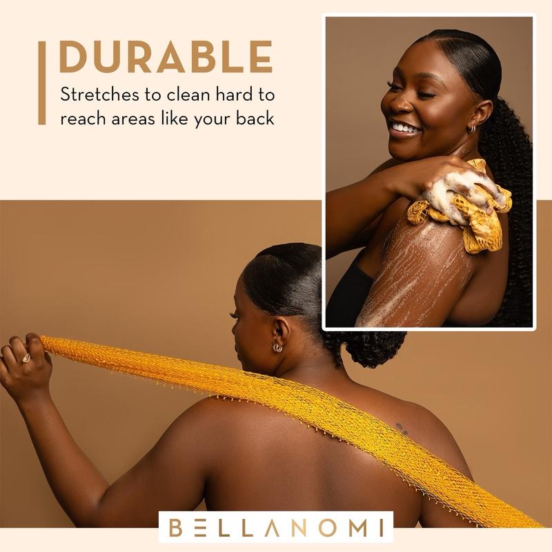 African Exfoliating Net Sponge -  Deep Body Scrubber for Radiant, Smooth Skin - 1+1 FREE