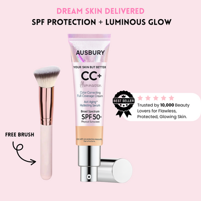 AuraRadiance Complex + Luminous Perfection, Effortless Protection - 50% OFF + FREE MAKEUP BRUSH
