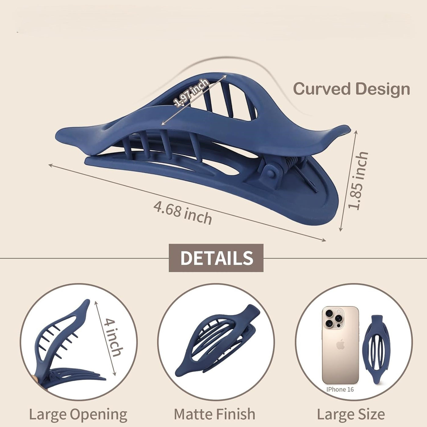 The ComfyClip Flat Claw Clips - A Secure Hold, All-Day Comfort + 50% OFF