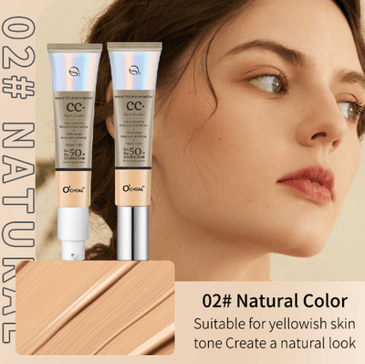 Brush Foundation SPF 50+ Protection – Built-In Applicator Flawless Coverage - 1+1 FREE