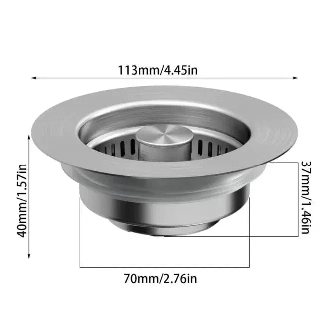 The 3-in-1 Sink Strainer - Never Touch Sink Gunk Again + 50% OFF