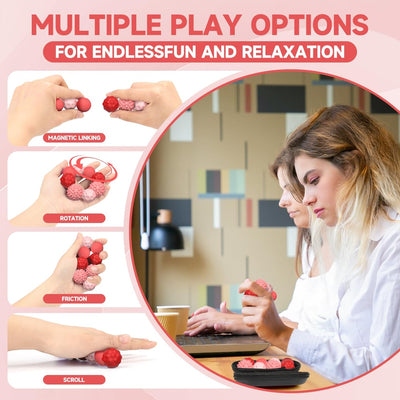 MagZen Orbs Magnetic Sensory Fidget Ball Set - Stress Relief Toy for Adults & Kids - 50% OFF