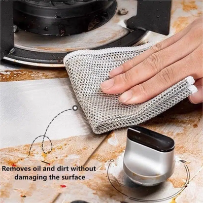 The Miracle Wire Cleaning Cloth - Tough on Grime, Gentle on Pans - 1+1 FREE