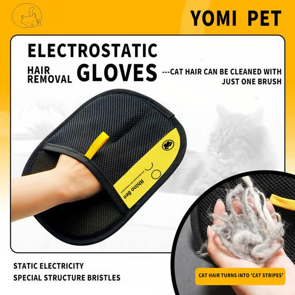 Pet Hair Remover Electrostatic Gloves - Reusable Grooming Gloves for Cats & Dogs - 50% OFF