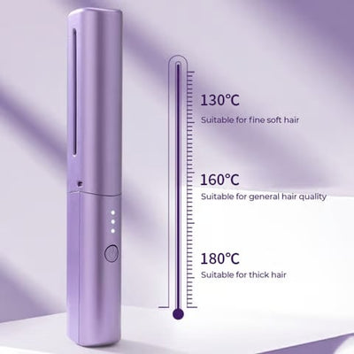 Portable Hairdressing Comb – 3 Heat Settings Cordless & Rechargeable - 50% OFF