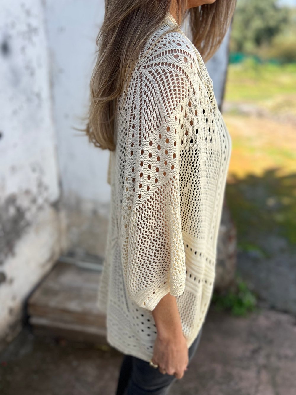 Hollow Half Sleeve Cardigan - Lightweight Chic Layer - 50% OFF