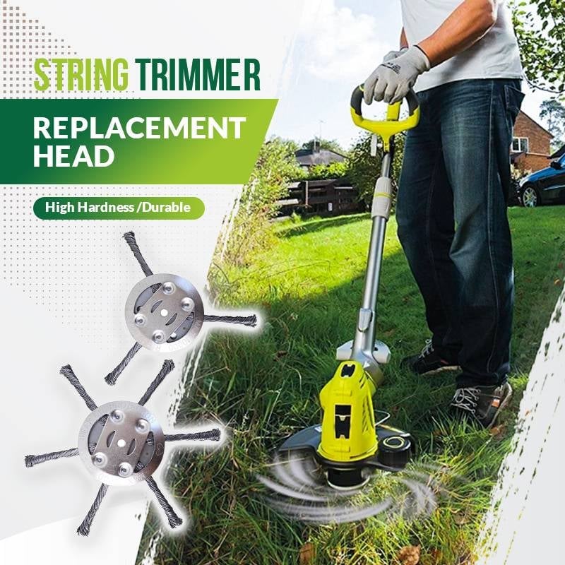 6-Inch Steel Wire Brush Cutter Trimmer Head - Universal Fit Weed Wacker Attachment - 1+1 FREE