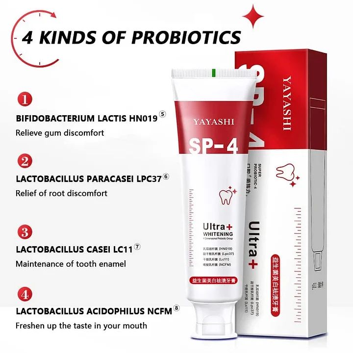 SP-4 Whitening Toothpaste – Gentle Daily Formula Stain Removal - 50% OFF