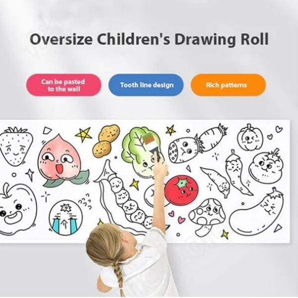 The WonderWall Drawing Roll - Screen-Free Fun, Mess-Free Walls + 50% OFF
