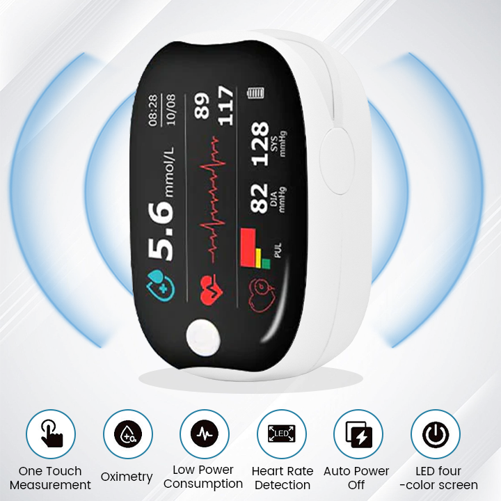 PulseGuard Pro Non-Invasive Medical Monitoring Device -  All-in-One Blood Oxygen, Heart Rate & Blood Pressure Tracker - 50% OFF