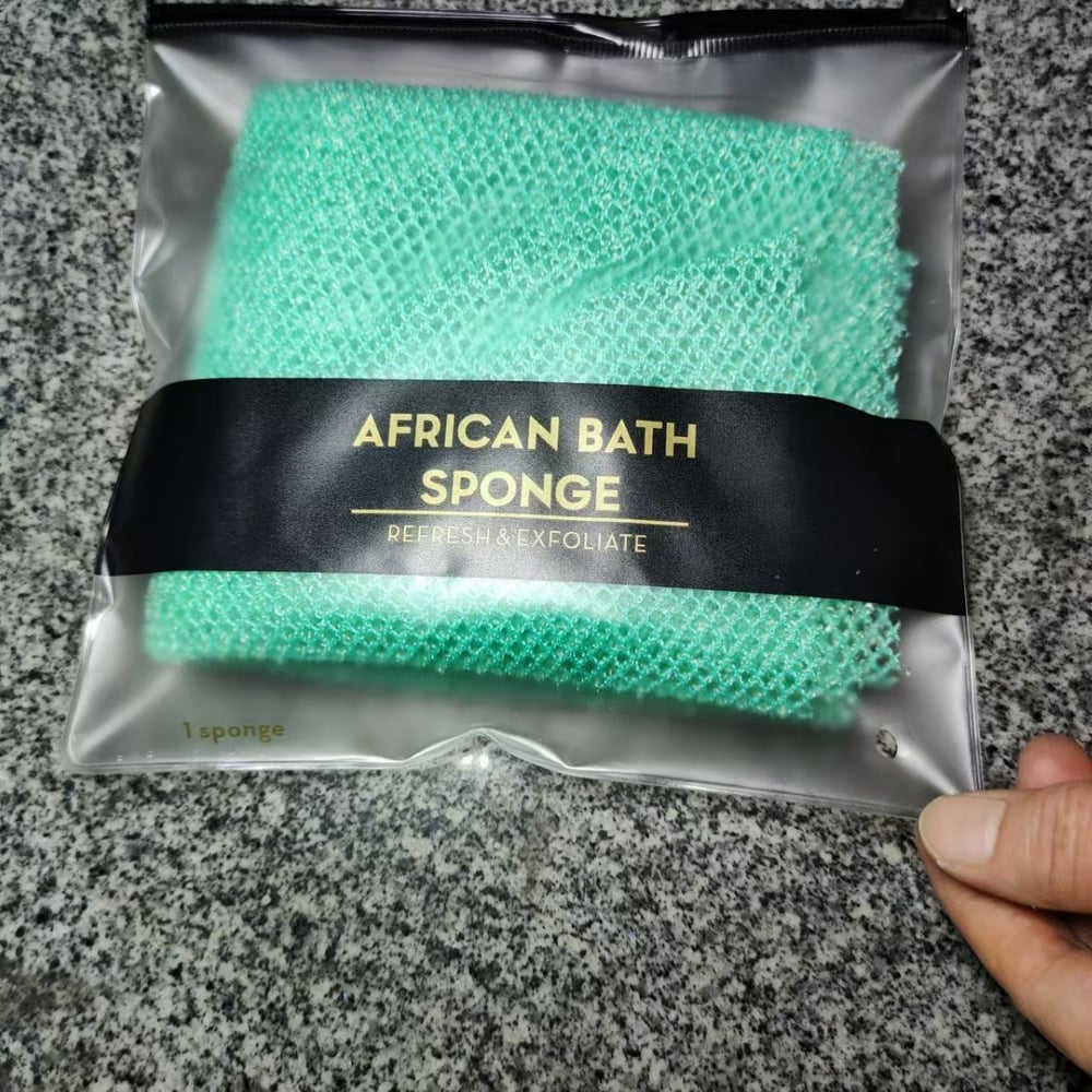 African Exfoliating Net Sponge -  Deep Body Scrubber for Radiant, Smooth Skin - 1+1 FREE
