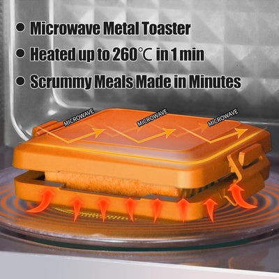 Microwave Toastie Sandwich Maker - Crispy Toasties in Minutes - 50% OFF