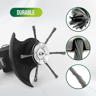 6-Inch Steel Wire Brush Cutter Trimmer Head - Universal Fit Weed Wacker Attachment - 1+1 FREE