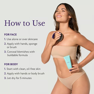 DermaGlow All-in-One Skin Perfecting Cream – Waterproof Body & Face Foundation - 50% OFF