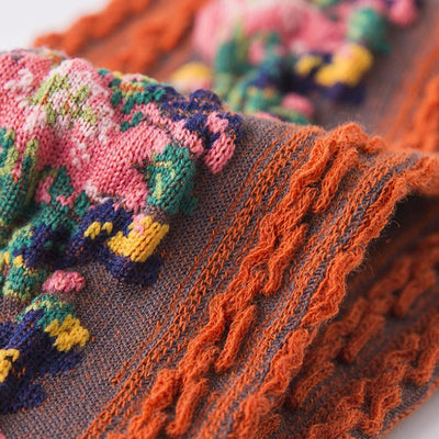 Laceup™ Embroidered Floral Socks