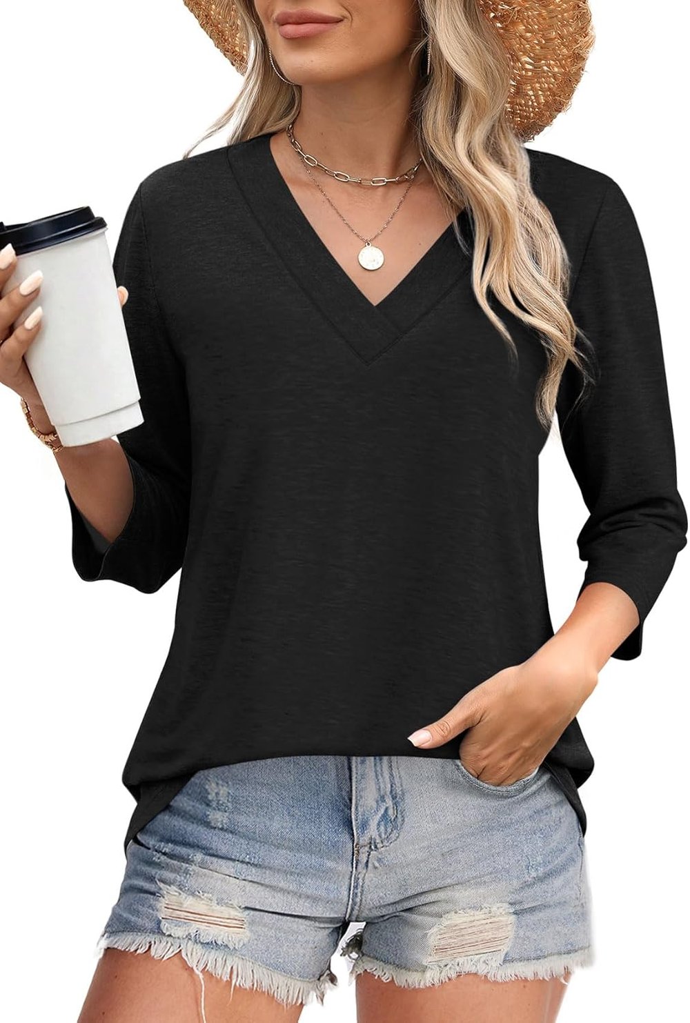 The Essential V-Neck Top - The Foundation of Every Outfit + 50% OFF