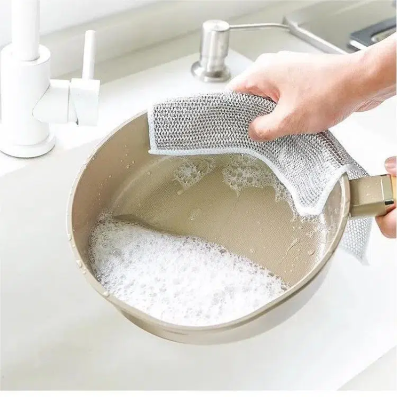 The Miracle Wire Cleaning Cloth - Tough on Grime, Gentle on Pans - 1+1 FREE