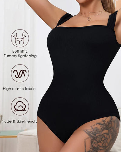 Tummy Control Tank Bodysuit - Seamless Shapewear with Built-In Bra Support - 50% OFF