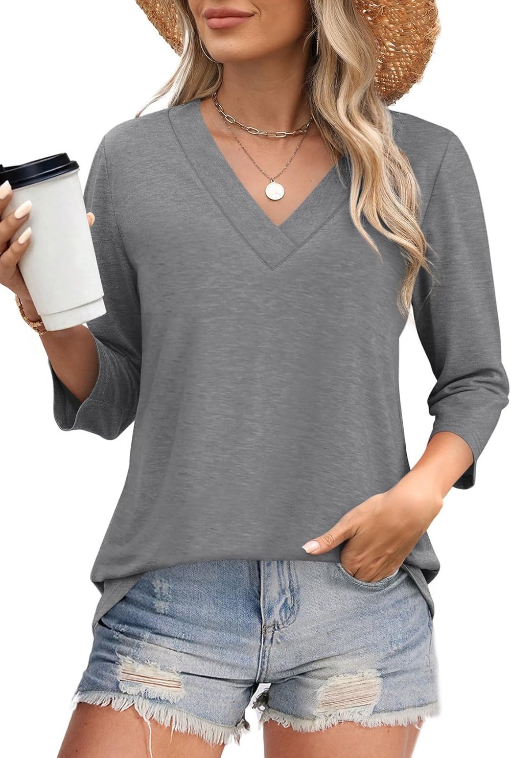 The Essential V-Neck Top - The Foundation of Every Outfit + 50% OFF