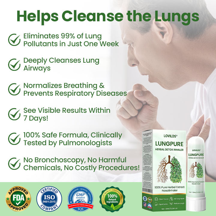 LungPure Herbal Inhaler - Detox & Breathe Freely + 50% OFF