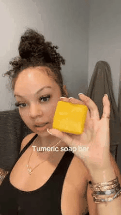 Turmeric & Kojic Acid Brightening Soap - Natural Exfoliating Bar for Body & Face - 1+1 FREE