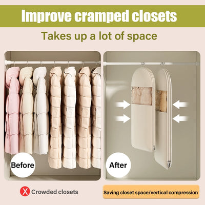 The Compress'n'Hang Garment Bag - 40% More Space, No Vacuum + 1+1 FREE