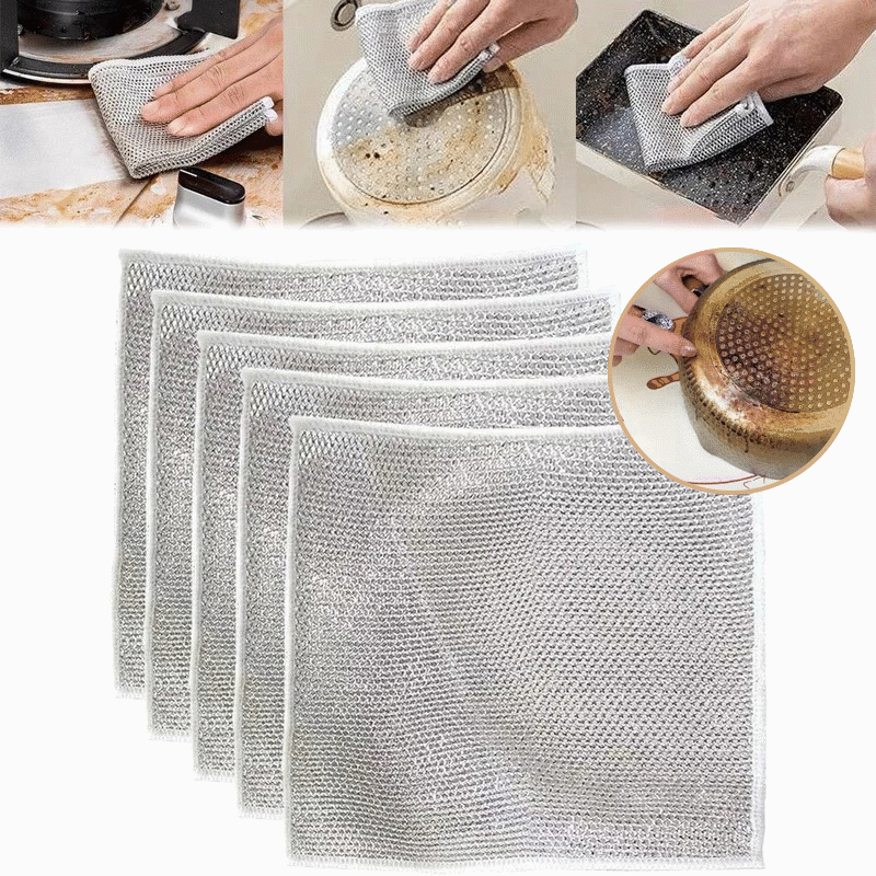 The Miracle Wire Cleaning Cloth - Tough on Grime, Gentle on Pans - 1+1 FREE