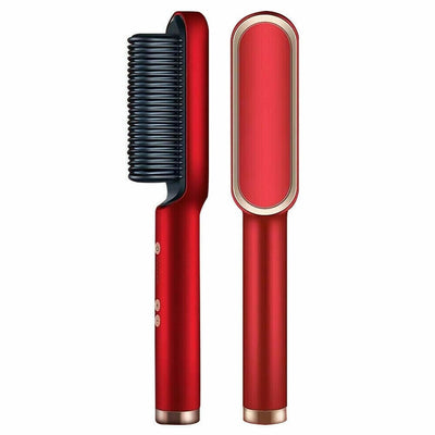 The Anti-Scald Straightening Brush - Sleek Hair, No Burns + 50% OFF