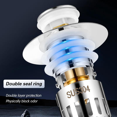 Universal Stainless Steel Drain Strainer - Anti-Clog Sink Stopper Fits 99% of Sink Holes - 50% OFF