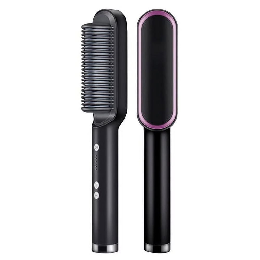 The Anti-Scald Straightening Brush - Sleek Hair, No Burns + 50% OFF