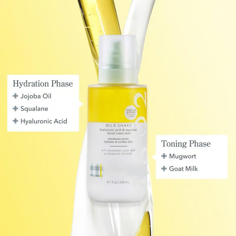 MilkShake Bi-Phase Toner Mist – Hydrating Goat Milk + Hyaluronic Acid – 50% OFF