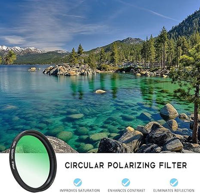 ClearView 52mm Clip-On CPL Filter Kit – Instantly Upgrade Your Phone Camera Clarity - 50% OFF