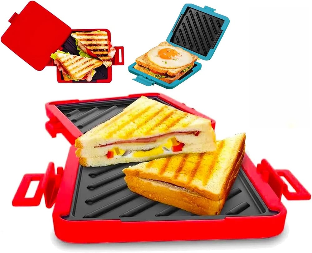Microwave Toastie Sandwich Maker - Crispy Toasties in Minutes - 50% OFF