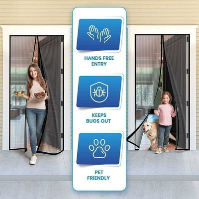 MagnaBreeze Hands-Free Magnetic Screen Door – Let Fresh Air In, Keep Bugs Out - 50% OFF