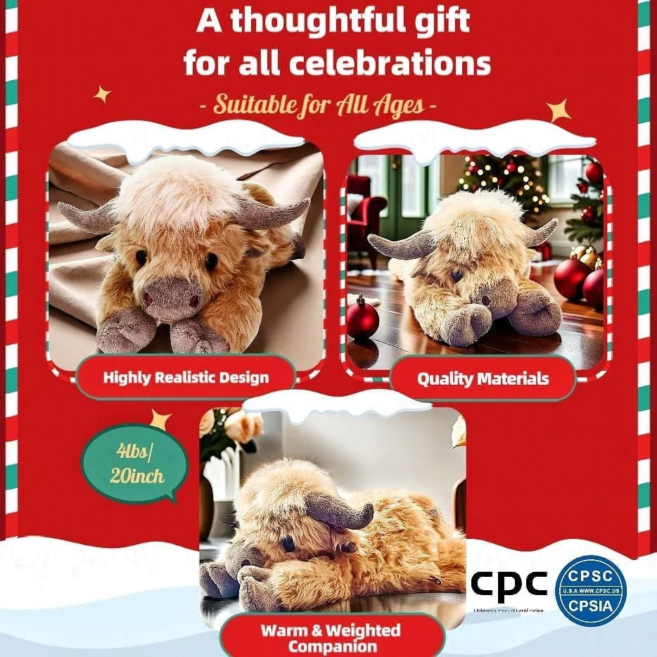 The CozyCalm Weighted Cow - A Hug You Can Heat Up + 50% OFF