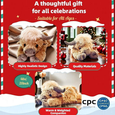 The CozyCalm Weighted Cow - A Hug You Can Heat Up + 50% OFF