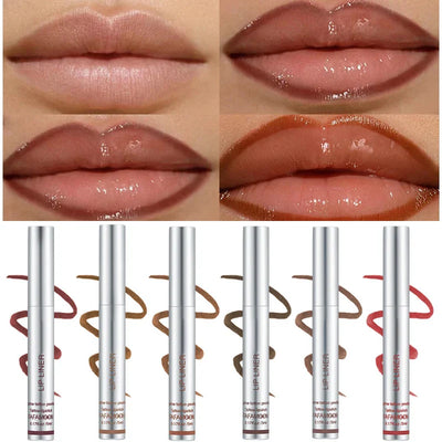 Peel-Off Matte Lip Liner & Tint – Waterproof & Hydrating 6 Rich Shades - 50% OFF