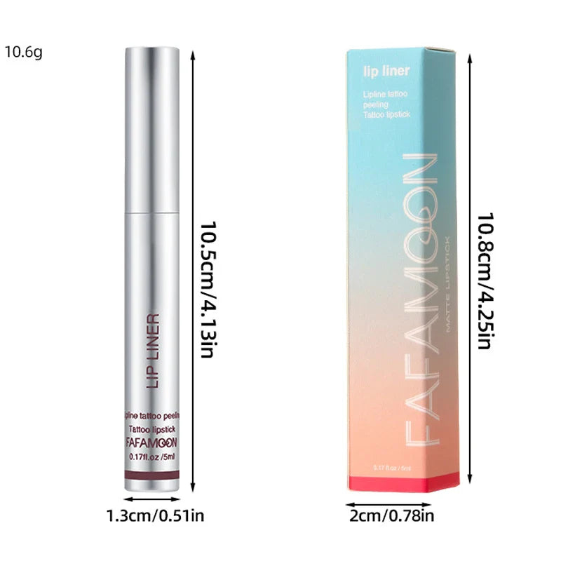 Peel-Off Matte Lip Liner & Tint – Waterproof & Hydrating 6 Rich Shades - 50% OFF