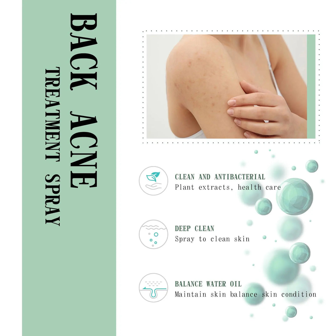 Back Acne Spray Fast-Acting Body Blemish Treatment for Women - Clear Skin Without the Harshness - 1+1 FREE