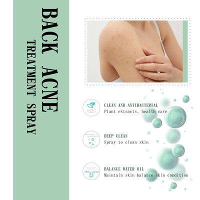 Back Acne Spray Fast-Acting Body Blemish Treatment for Women - Clear Skin Without the Harshness - 1+1 FREE